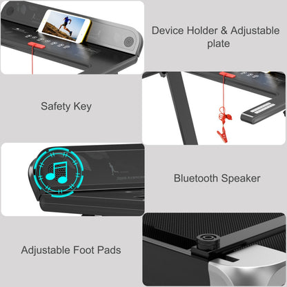 Costway 2.25 HP Electric Folding Treadmill with HD LED Display and APP Control Speaker