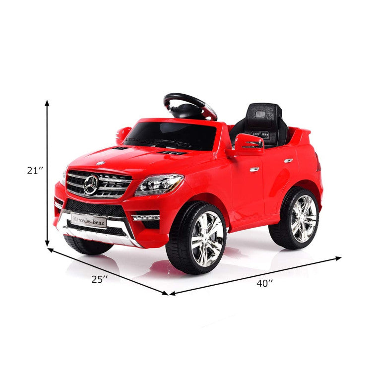 Costway 6V Mercedes Benz Kids Ride on Car with MP3+RC