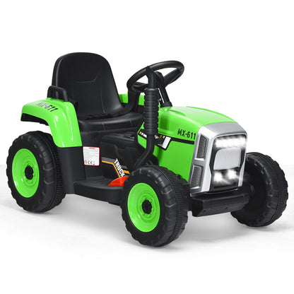 12V Ride-on Tractor with 3-Gear-Shift Ground Loader for Kids 3+ Years Old