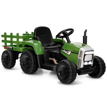 12V Ride-on Tractor with 3-Gear-Shift Ground Loader for Kids 3+ Years Old