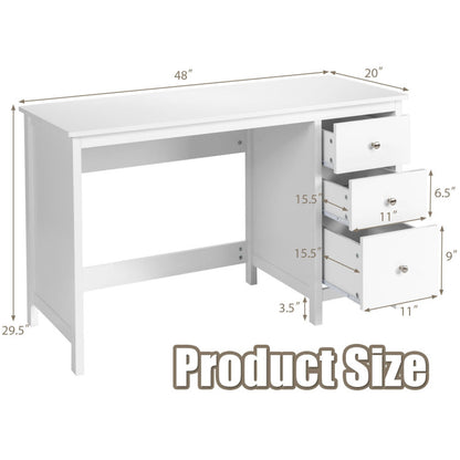 3-Drawer Home Office Computer Desk