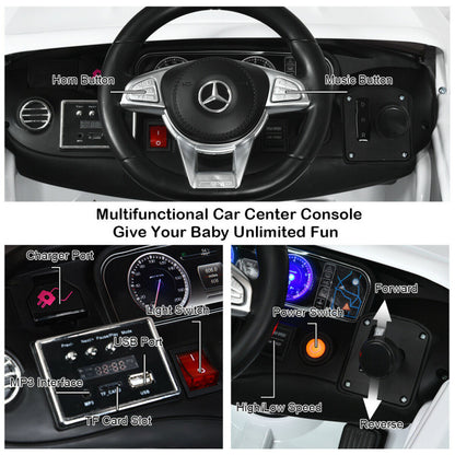 Costway 12 V Mercedes-Benz S63 Licensed Kids Ride On Car