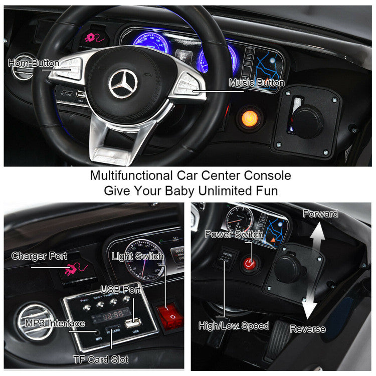 Costway 12 V Mercedes-Benz S63 Licensed Kids Ride On Car